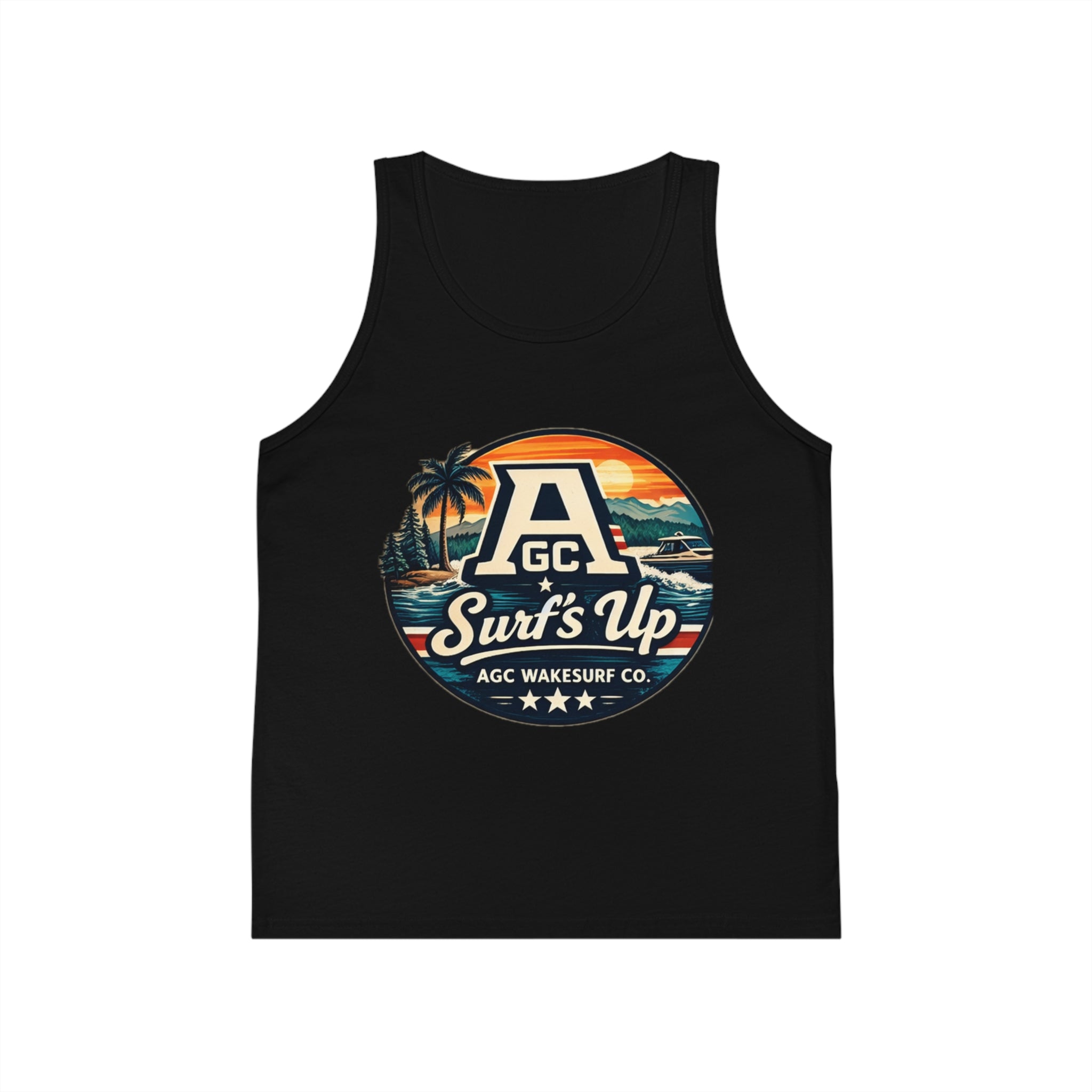 Kids' Surf Tank Top – "Surf's Up" Vintage Beach Graphic