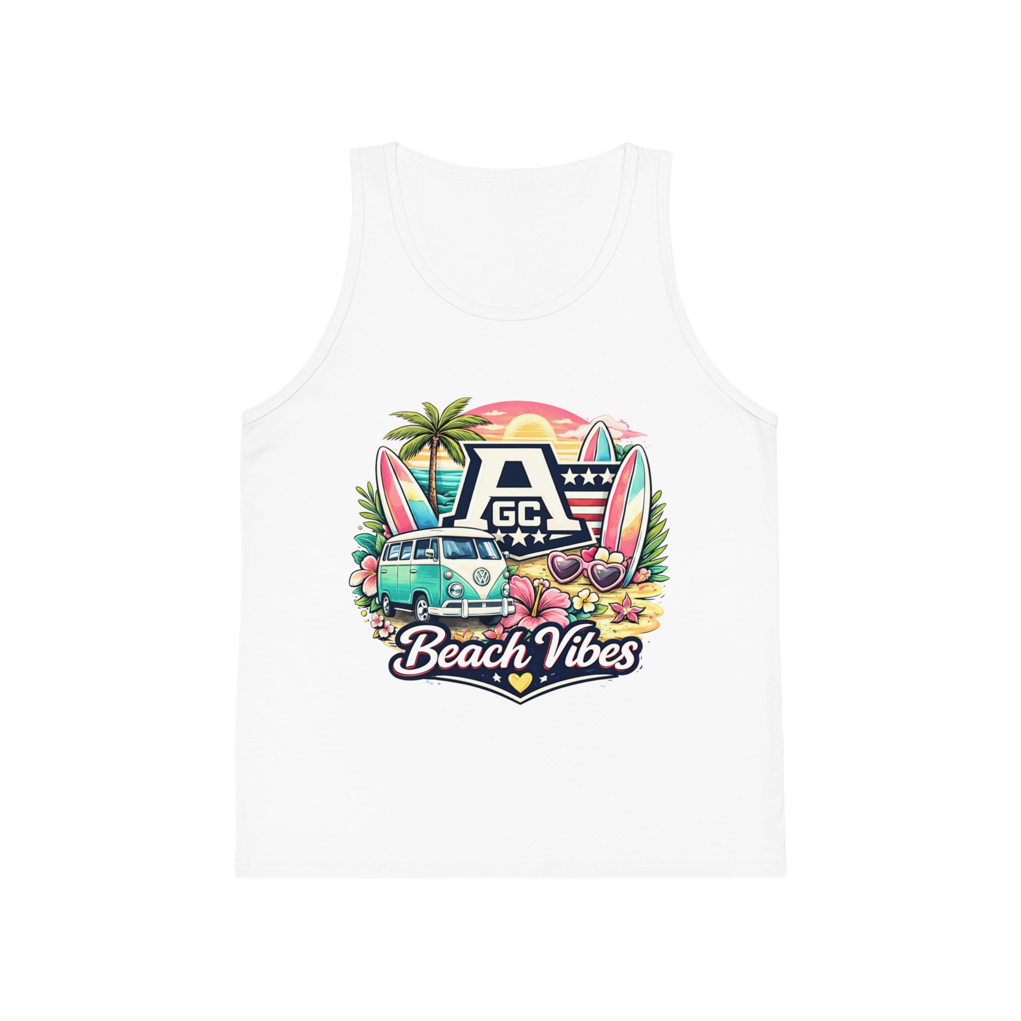 Kids' Surf Tank Top – "Beach Vibes" Vintage Beach Graphic