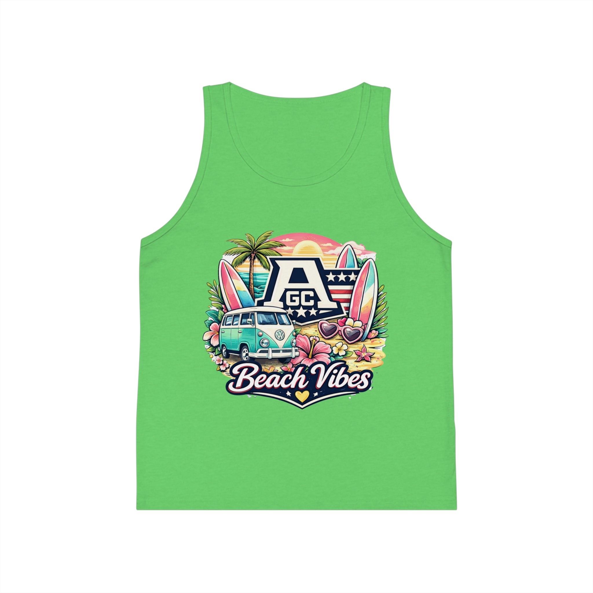 Kids' Surf Tank Top – "Beach Vibes" Vintage Beach Graphic