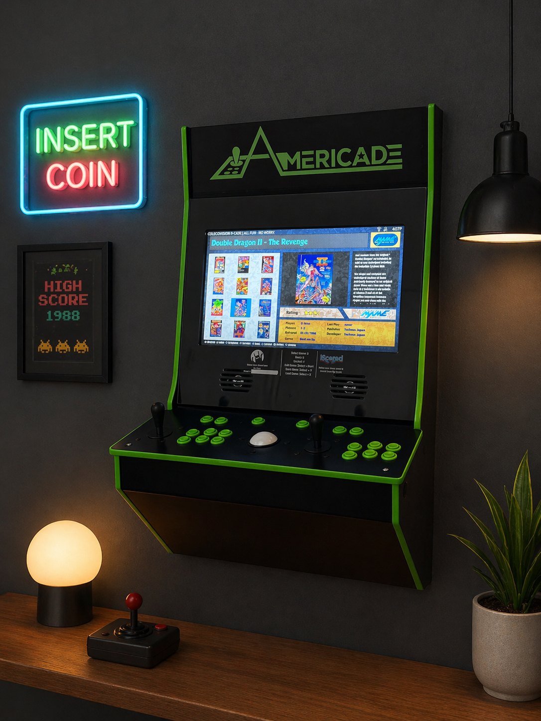 2P Wall Mount Arcade Cabinet
