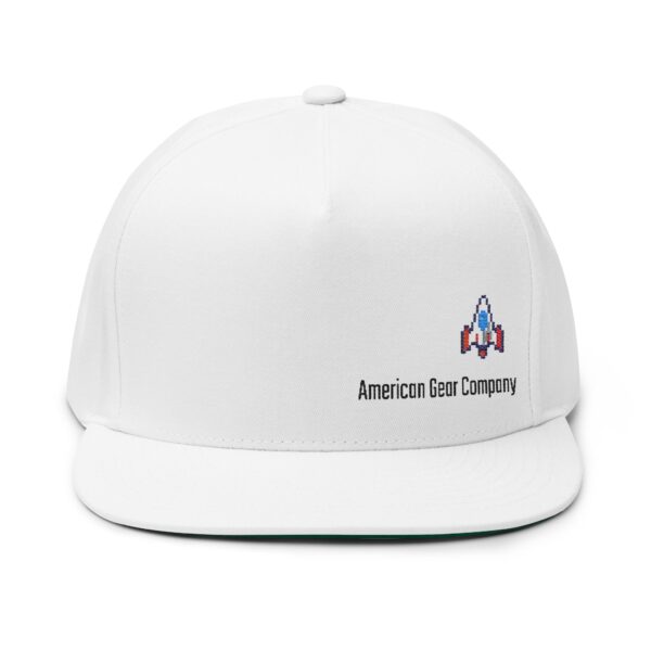 Cap 8-bit Ship Embroidered Flat Bill Cap - Image 5